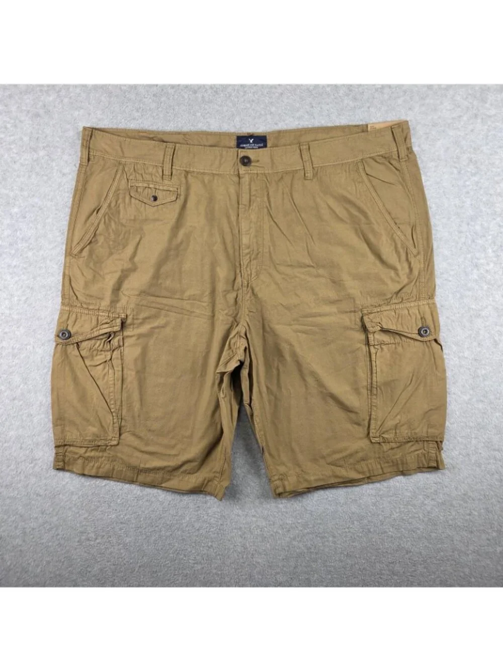 American Eagle Cargo Shorts Mens 44 Beige Slim Fit Canvas Utility NWT